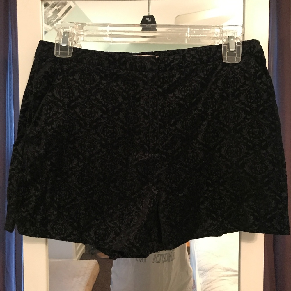 Velvet Printed Shorts